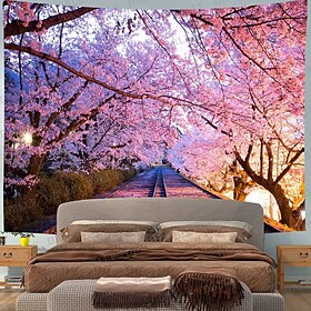 landskap veggteppe art deco teppe gardin piknik bordduk hengende hjem soverom stue sovesal dekorasjon polyester fiber for soverom stue