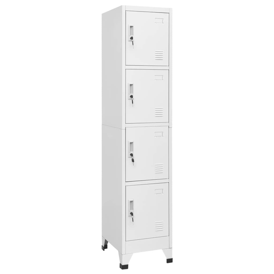 vidaXL lockerskab med fire rum 38x45x180 cm