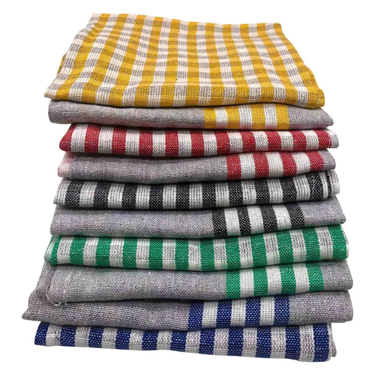 10x Bomuld køkkenhåndklæder - Vintage stil