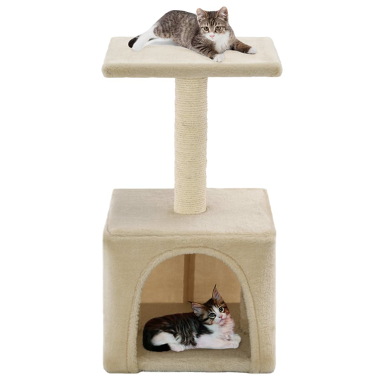 vidaXL kradsetræ til katte med sisal-kradsestolper 55 cm beige