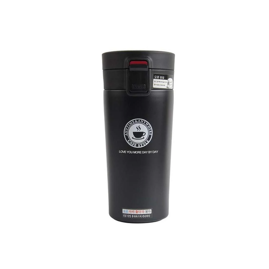 Termokande i rustfrit stål, 380 ml - Sort