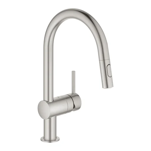 Grohe Minta kjøkkenarmatur, uttrekkbar tut, rustfri stål