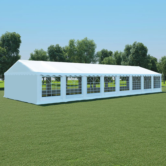 vidaXL havetelt PVC 6 x 16 m hvid