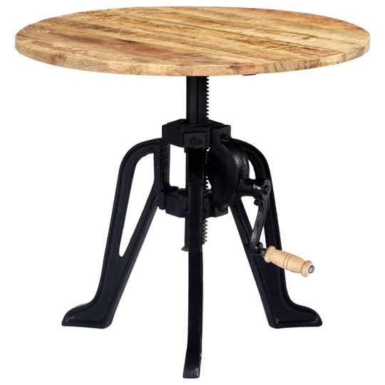 vidaXL sidebord 60 x (46-63) cm massivt mangotræ og støbejern