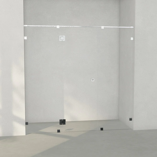 INR Iconic Nordic Rooms Dusjnisje ARC 7 Måltilpasset Krom / Opal Klart Glass