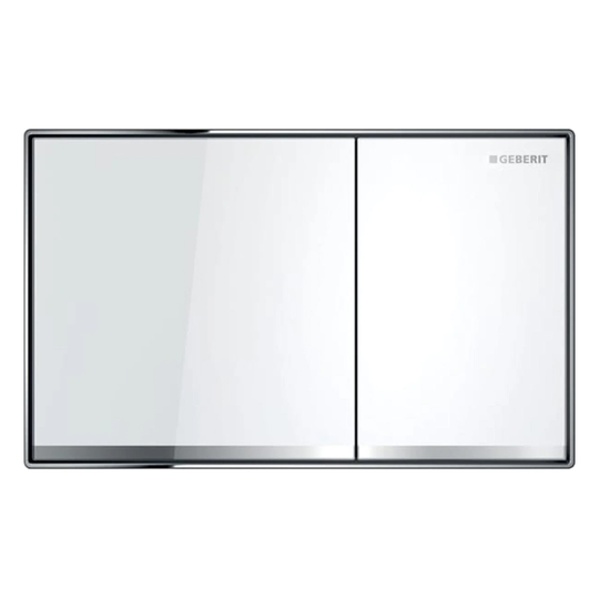 Geberit Sigma 60 Betjeningsplate Hvit Glass