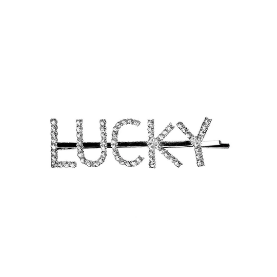 Hårnål med tekst - Lucky