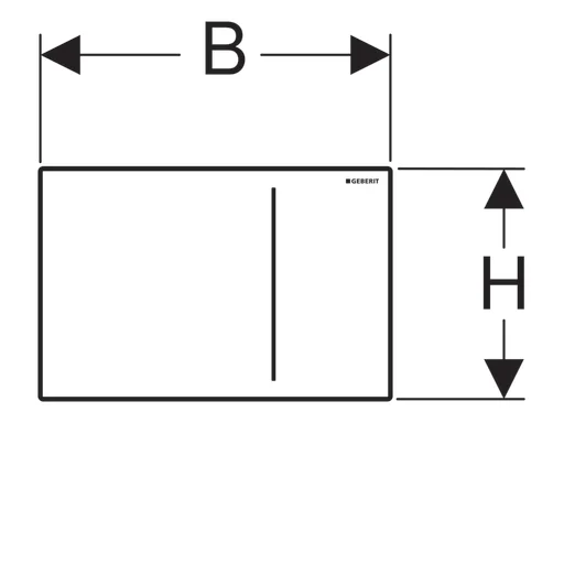 GEBERIT betjeningsplate 2-spylingstrykk/Hydrolift