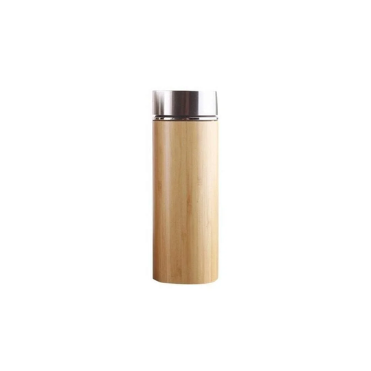 Termoflaske, Bambus & Rustfrit Stål - 450 ml
