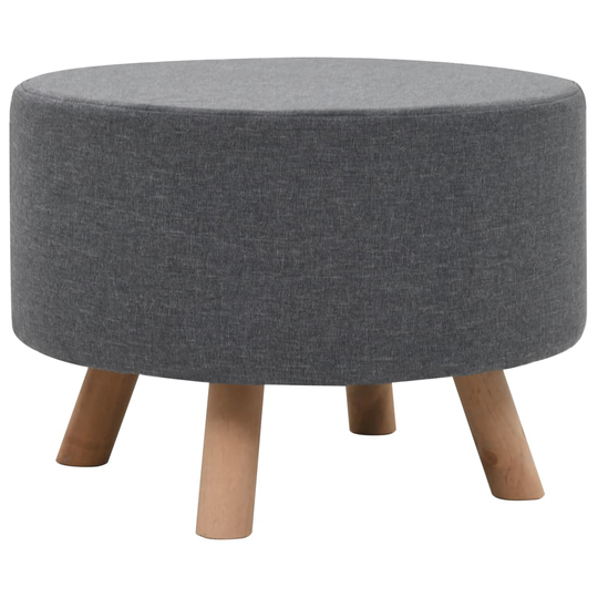 vidaXL taburet i stof rund 56 x 40 cm mørkegrå