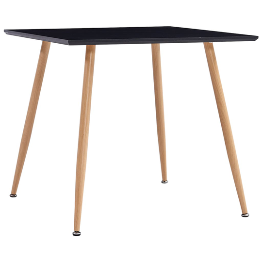 vidaXL spisebord 80,5 x 80,5 x 73 cm MDF sort og egetræsfarve