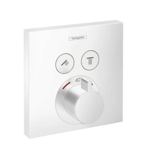 Hanshgrohe ShowerSelect dusjbatteri t/innbyggning, matt hvit