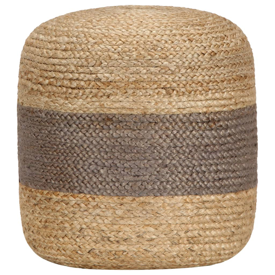 vidaXL håndlavet puf 40 x 45 jute grå