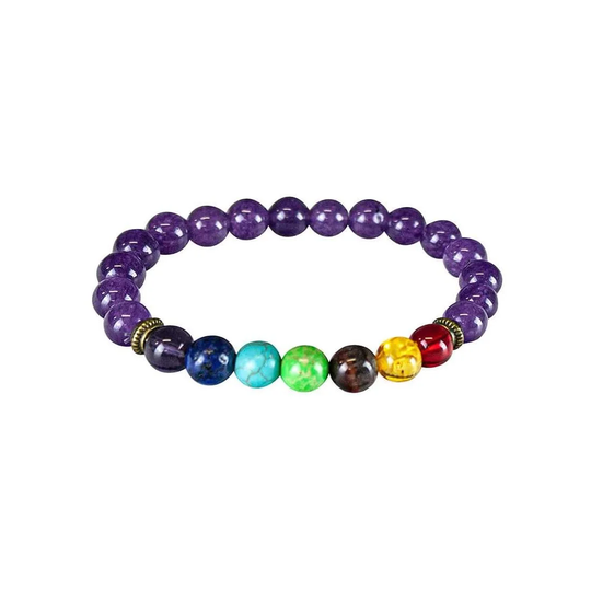 Chakraarmbånd med lilla perler