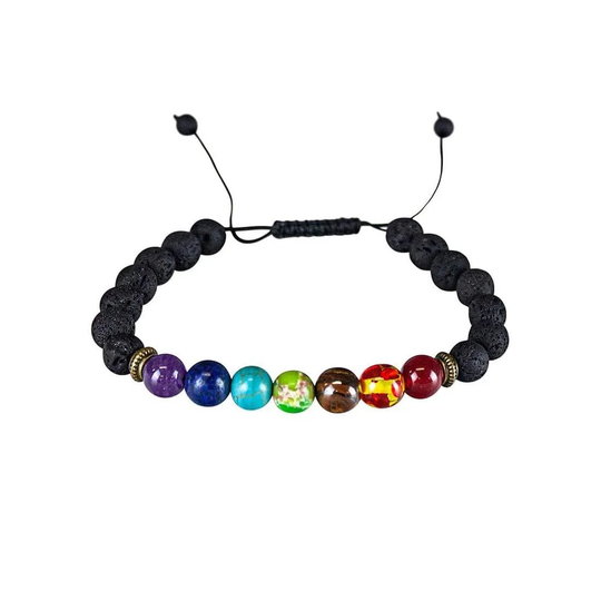 Chakraarmbånd med makramédetalj