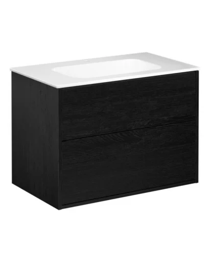 Gustavsberg Artic møbelpakke, 80x46,5 cm, sort ask/hvit