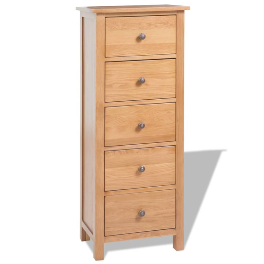 vidaXL kommode 45 x 32 x 115 cm massivt egetræ