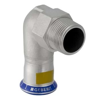 15 mm x 1/2" Vinkel RFG 90 ° hylse / nippel Mapress