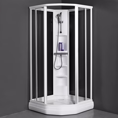 Sanipro Dusjkabinett Classic - Basic og Plus Matt Aluminium / 100x100cm