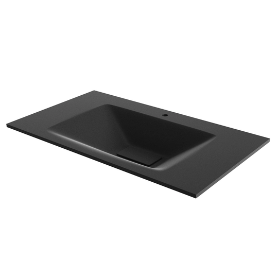 Linn Bad Vale Møbelservant Glass Svart Matt / 80cm Senter