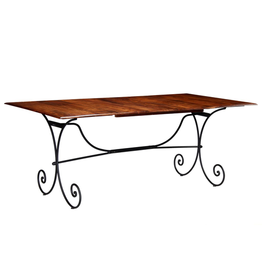 vidaXL spisebord i massivt træ med sheesham-finish 200 x 100 x 76 cm