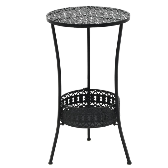 vidaXL bistrobord 40 x 70 cm metal sort