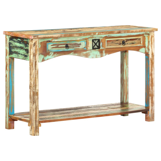 vidaXL konsolbord 120x40x75 cm massivt genbrugstræ