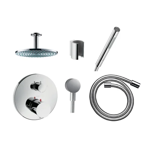 Hansgrohe Axor Starck komplett dusjløsning for innbygning, krom