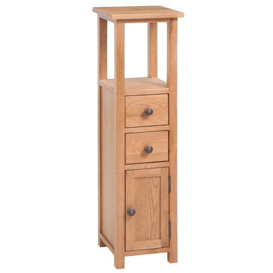 vidaXL hjørneskab 26 x 26 x 94 cm massivt egetræ