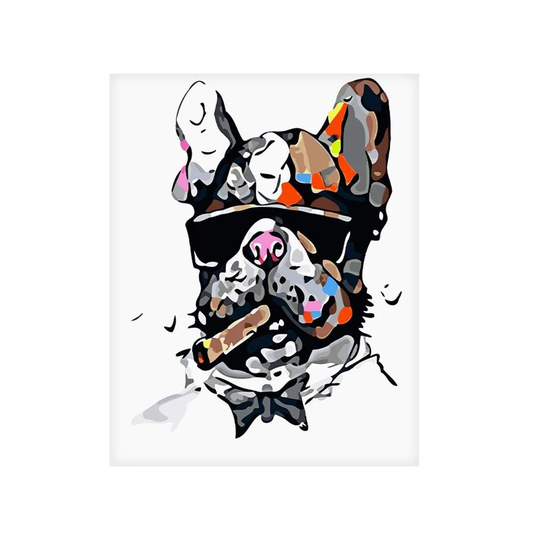 Lærred Plakat, Hund - 60 x 75 cm