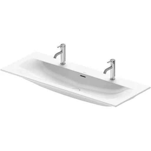 Duravit Viu håndvask 123x49 cm, 2 kranhull, hvit