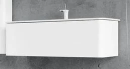 Dansani Curvo Møbelpakke 123x50 cm, Hvit matt