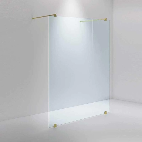 INR Iconic Nordic Rooms Dusjvegg ARC 43 Måltilpasset Messing / Timeless Klart Glass