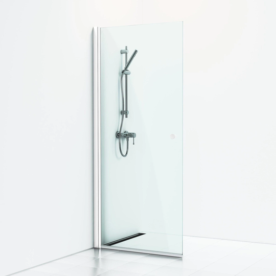 Svedbergs Skoga Dusjnisje Rett Enkel Hvit Matt / 90cm Klart Glass