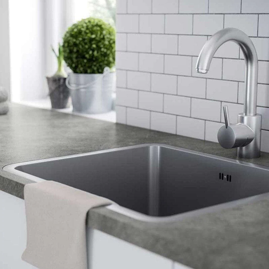 Linn Bad Benkeplate for Vaskerom Lys Betong / 60cm