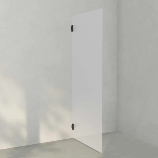 INR Iconic Nordic Rooms Dusjvegg ARC 19 Måltilpasset Svart Matt / Opal Frostet Glass