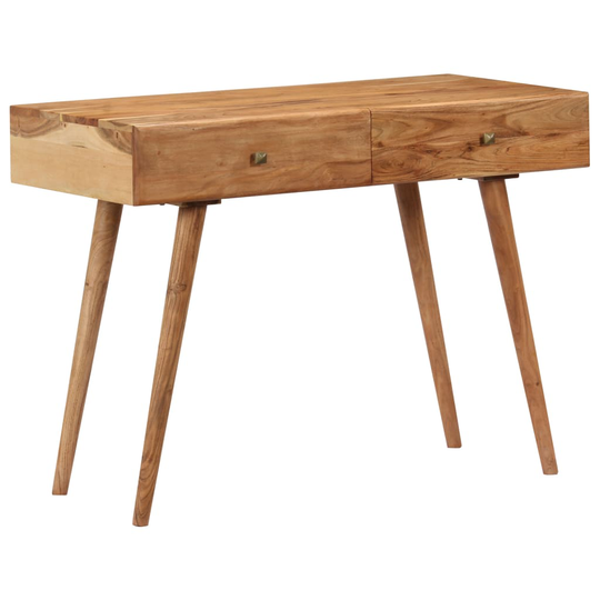 vidaXL skrivebord i massivt akacietræ 100 x 51 x 76 cm