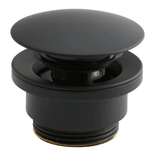 Lavabo Luna push-open bunnventil, Ø63 mm, matt sort