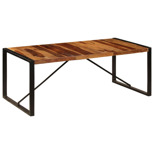 vidaXL spisebord i massivt sheeshamtræ 200 x 100 x 75 cm