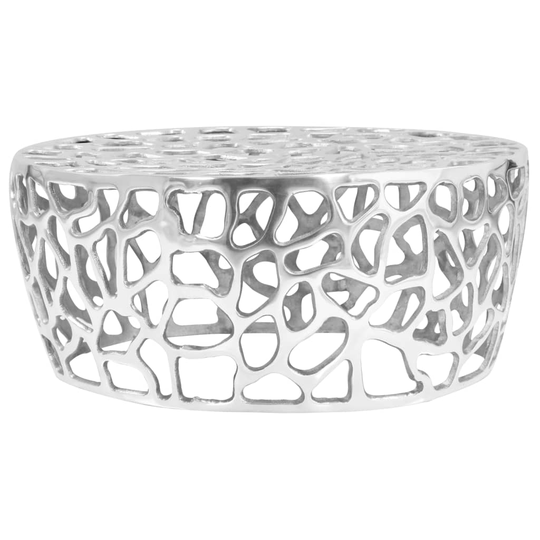 vidaXL sofabord støbt aluminium 70 x 30 cm sølvfarvet