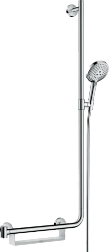 Hansgrohe Select Care Raindance dusjsystem med hylle til venstre, krom