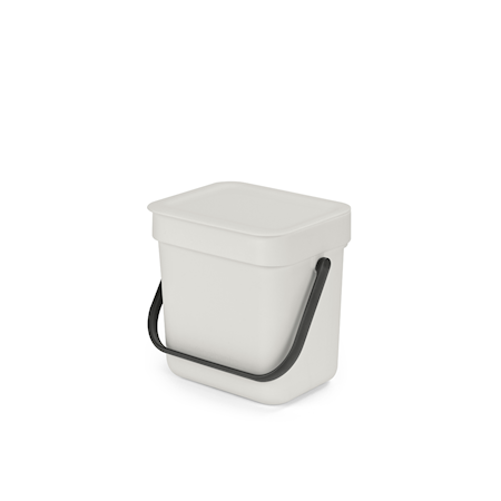 Affaldsspand Sort & Go 3 L, Lysegrå