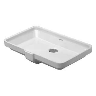 2. etasje vask for underliming 53 cm uten kranhull med overløp