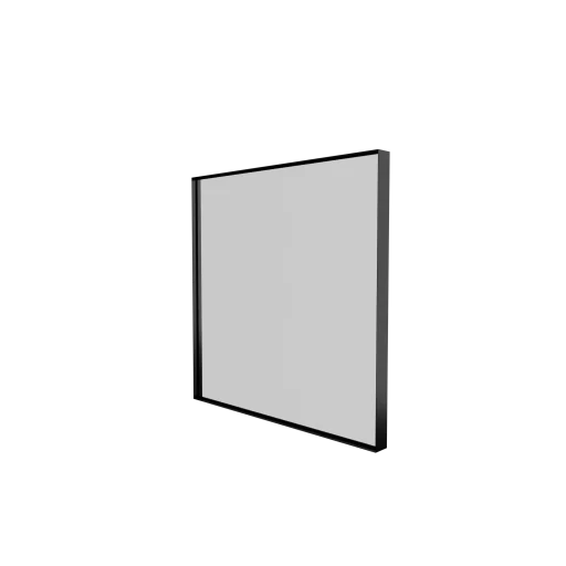 Sanibell Basicline speil 60x60 cm m/sort aluramme