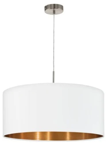 Pasteri Pendel Ø530 hvit/kobber, E27, 60W