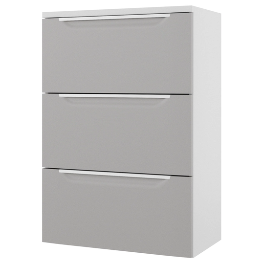 Linn Bad Mari Smal Sideskap (Kommode) Grå Matt / 60cm 3 Skuffer