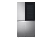 LG GSQV90PZAE - Køleskab/fryser - side-by-side med isdispenser - Wi-Fi - bredde: 91.3 cm - dybde: 73.5 cm - højde: 179 cm - 655 liter - Klasse E - platinsølv