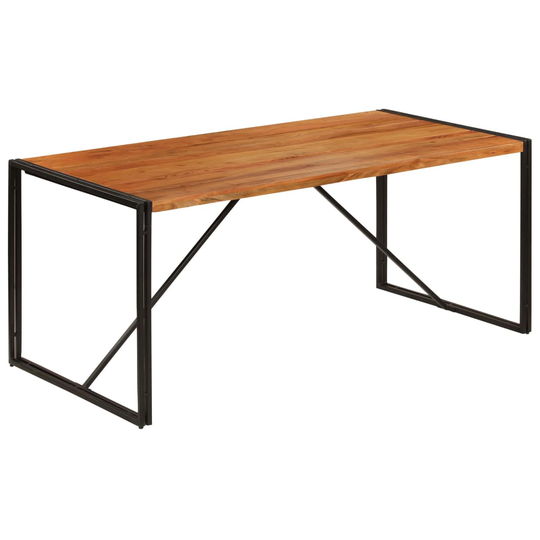 vidaXL spisebord massivt træ med sheeshamfinish 180 x 90 x 76 cm