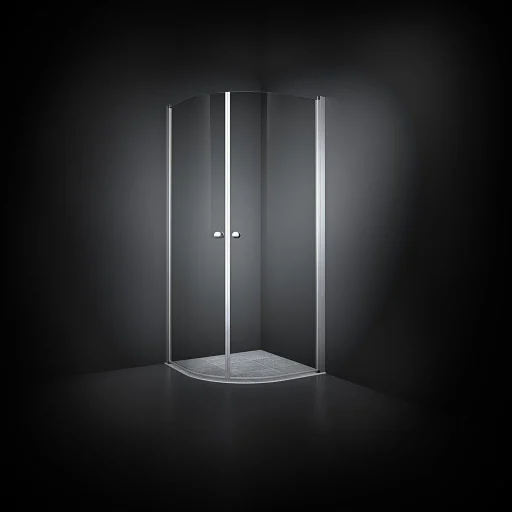 Dansani Match Dusjhjørne 80 x 80 cm, Klart glass/Satin profil - Model 7