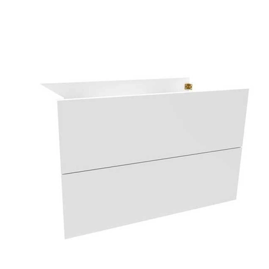 Vikingbad MIE Slim Slett Servantskap - Mål: B(50/60/90)Xh57xd39 cm Hvit Høyglans / 90cm